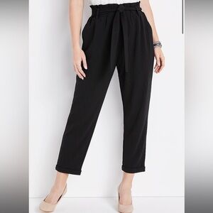 maurice’s paperbag high rise tie waist pant